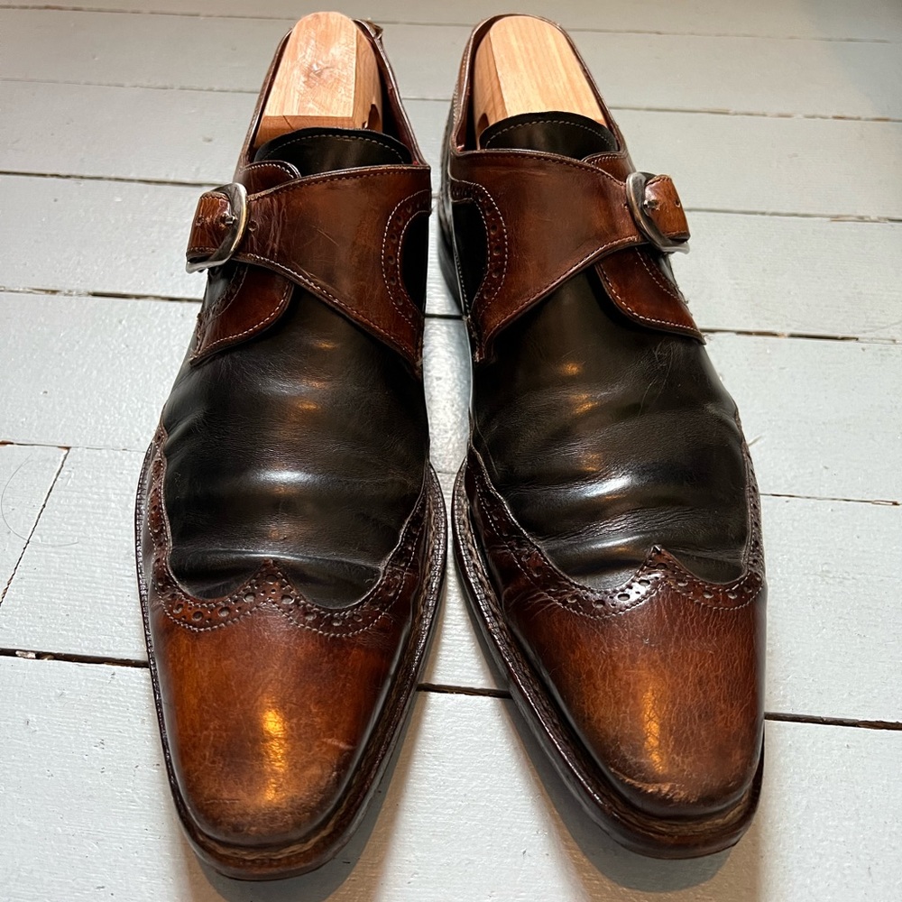 Nordstrom Brand, size 9.5 monk strap dress shoes